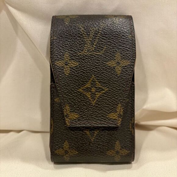 Vintage Louis Vuitton Classic Monogram Cigarette Case LV Coated Canvas Brown - Picture 1 of 11